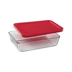Pyrex Simply Store Glass Rectangular Food Container With Red Lid (3-CUP). Fixed Price $28.78.