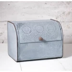 Metal Punched Bread Box Weathered Zinc By Irvins Country Tinware. Fixed Price $109.95.