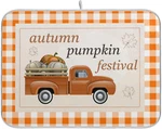 Kcldeci Happy Fall Truck Dish Drying Mat Kitchen Pad Buffalo Check Plaid. Fixed Price $23.63.