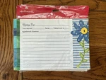Hallmark Blue Daisy Flowers Patchwork 4X6 Recipe Cards 36 Sealed Nip. Fixed Price $11.99.