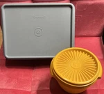 Lot Of 2 Pieces; 1-TUPPERWARE Bowl 88619 & 1-TUPPERCRAFT Stow N Go 15793 W/lids. Fixed Price $14.96.