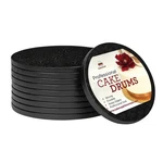 6 Pcs 10 Inch Black Round Sturdy Cake Board Drums 1/2 Thick. Fixed Price $29.28.