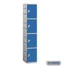 Salsbury 12" Wide Four Tier Plastic Locker Blue Unassembled. Fixed Price $440.99.