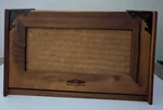 Mountain Woods Acacia Bread Box Medium Size Rattan Front Rustic Wooden. Fixed Price $48.00.