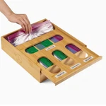 Bamboo Ziplock Bag Organizer For Kitchen Drawer New. Fixed Price $28.80.