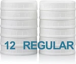 12 Pack Regular Mouth Mason Jar Lids For Ball, Kerr And More - Plastic. Fixed Price $14.64.
