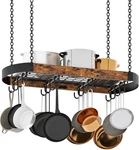 31.7-INCH Hanging Pot Rack, Space-saving Hanger For Kitchen, Ceiling Pan. Fixed Price $48.07.