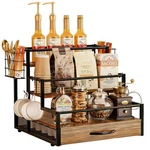 Countertop Coffee Syrup Rack Organizer, 4-TIER Wooden Holder Stand With 36 .... Fixed Price $52.21.