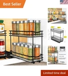 Pull Out Spice Rack Organizer For Inside Kitchen Cabinets 4-3/8 Inch Wide -.... Fixed Price $85.99.