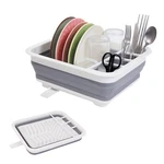 Goderewild Collapsible Dish Drying Rack Rotating Grey-with Drain PLUG1. Fixed Price $30.07.