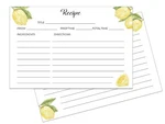 Heart&berry Lemon Recipe Cards 4X6 Double Sided - Set Of 50 Thick. Fixed Price $17.69.