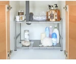 Seville Classics Under-the-sink Adjustable Nickel 2-TIER Kitchen/bath Organizer. Fixed Price $15.99.