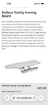 Rev Shelf VIB-20CR Vanity Fold Out Ironing Board. Fixed Price $220.00.