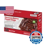 Nesco Vacuum Sealer Quart Zipper Bags Count VSBQ-Z50. Fixed Price $36.19.