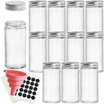 Tebery 12 Pack Round Spice Bottles 3OZ Glass Jars With 4OZ, Clear. Fixed Price $34.19.