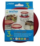 Anchor Hocking Replacement Cup / 472 Ml, Set Of 3 Lids, Red Round. Fixed Price $21.55.