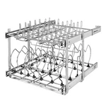 Rev-a-shelf Pullout Cabinet Pot And Pan Organizer, 20.75" Width, 5CW2-2122-CR. Fixed Price $234.99.