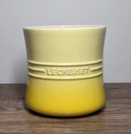 Le Creuset Flared Utensil Holder Crock Ombre Yellow 2.4 Retired 6.5" Euc. Fixed Price $54.85.