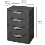 Sterilite 4 Unit Plastic Large Capacity Drawers Bpa Free Solid Sided Wall. Fixed Price $210.00.