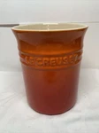 Le Creuset Utensil Holder Crock Container Cerise Ombre Red 6" Tall 2.4L. Fixed Price $30.00.