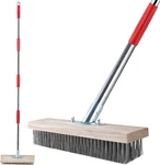 Heavy Duty Wire Broom With Telescopic Handle For Outdoor Cleaning. Fixed Price $37.00.