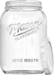 1 Gallon Glass Jar With Airtight Lid Large Mason Wide Mouth For Flour Sugar Food. Fixed Price $26.14.