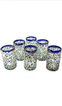 Hand Blown Drinking Glasses Artisan Crafted From Mexico Set Of Pieces 16 Oz.. Fixed Price $80.00.