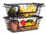 Birdrock Home Wire For Storage Set Of 2 Stackable Hanging Baskets. Fixed Price $49.31.