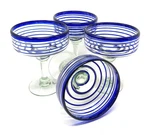 Dos Sue Mexican Hand Blown Set Of 4 Margarita Glasses (.... Fixed Price $82.93.