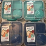 Sistema Go 1.25 Liter Bento Cube Lot Of 4 Lunch Box Assorted Colors. Fixed Price $10.00.
