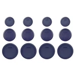 Pyrex (4) 7200-PC 7201-PC 7202-PC Blue Plastic Storage Lid Cover Set 4PK. Fixed Price $20.99.