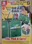 Grab Clip-to-cart Reusable Grocery Shopping Bags Pack Of 2 As Seen On Tv Nib. Fixed Price $12.50.