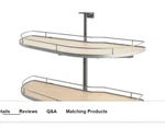 Rev-a-shelf 587-18-RMP #6 Modern 38-7-16" Pull Out And Pivot Two Tier Solid Bott. Fixed Price $410.97.