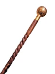 Designer Brass Globe Shape Handle Round Knob Walking Stick Vintage Wooden Cane. Fixed Price $37.57.