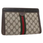 Gucci Gg Supreme Web Sherry Line Bag Pvc Beige Gold 41 014 2125 23 Auth BA7795. Fixed Price $185.62.
