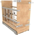Rev-a-shelf 8" Pullout Wooden Bakeware Organizer Kitchen Cabinets, Pots. Fixed Price $189.41.