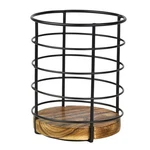 Tribello Modern Farmhouse Utensil Holder For Kitchen Counter Wooden And Black. Fixed Price $26.64.