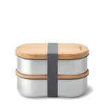 Black + Blum Stainless Steel Double Bento Box Almond/grey. Fixed Price $59.76.