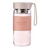 Dnienkge Glass Tea Bottle 16 Oz Drinking With Non-slip Ounces, Pink. Fixed Price $17.84.