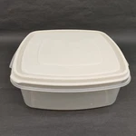 Rubbermaid Servin' Saver 0014 Clear Container 10 Cups 0013 Almond Lid Square. Fixed Price $9.95.