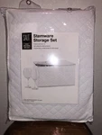 3 X Stemware Storage Chest For Up 12 Glasses, White, Three New Packages. Fixed Price $28.99.