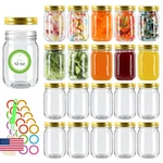 Mcupper 20 Pack 12 Oz Mason Jars With Gold Lids, Regular Mouth Glass Canning. Fixed Price $46.51.