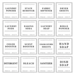 Teswey Laundry Labels For Jars, Minimalist Room Set, 18PCS Pvc.... Fixed Price $11.16.