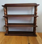 Vintage Mcm Country Wood Spice Rack Shelf 3-TIER Curio Trinket Organizer 17X17.5. Fixed Price $45.99.