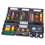 Tenabort 42 Pack Interlocking Desk Drawer Organizer Tray Dividers Plastic Sha.... Fixed Price $41.76.