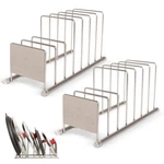 Cuisinel Lid And Dish Organizer Rack 2-PACK Satin Nickel Scratch & Dent. Fixed Price $23.43.