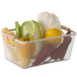 New Basicwise Multipurpose Metal Mesh Basket W/ Wooden Handle Storage Organizers. Fixed Price $65.07.