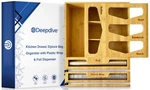 Ziplock Bag Organizer & Foil/plastic Wrap Dispenser W/cutter. Bamboo. Must. Fixed Price $15.00.