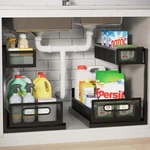 Pack Under Bathroom Sink Organizers And Storage 2-TIER Metal Pull Out Cabin.... Fixed Price $40.52.