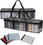 Evelots Pack Cd Storage Bags, Clear Pvc Plastic-holds 96 Set Of 2, Zebra. Fixed Price $26.67.